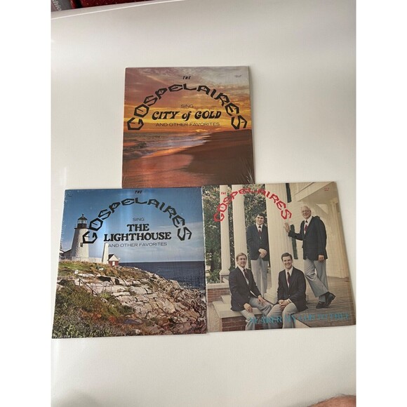 The Gospelaires City Of Gold Lighthouse Nearer My God To Thee LP Lot Shrink EX